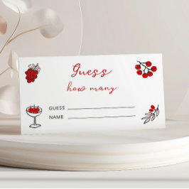 Das ist ein italienischer Food Red Guess wie viele Begleitkarte