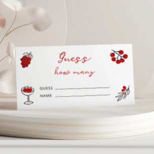 Das ist ein italienischer Food Red Guess wie viele Begleitkarte