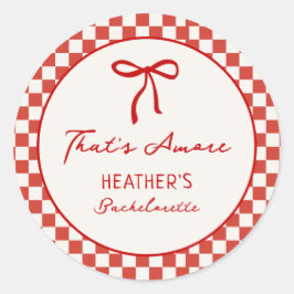 Das ist ein italienischer Pizza-Junggeselinnen-Abs Runder Aufkleber