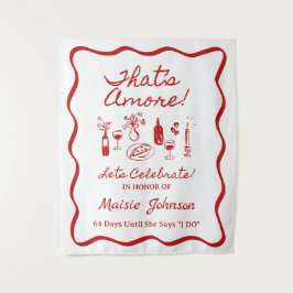 Das ist ein italienischeres Thema Brautparty-Zeich Wandteppich