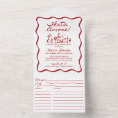 Das ist ein italienischeres Theme-Brautparty All In One Einladung (Innen Boden)