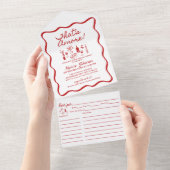 Das ist ein italienischeres Theme-Brautparty All In One Einladung (Abreißen)