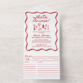 Das ist ein italienischeres Theme-Brautparty All In One Einladung (Innen Boden)