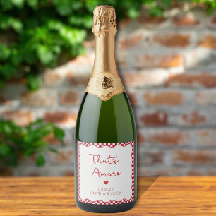 Das ist ein italienisches Chic Wedding Champagne L Schaumweinetikett