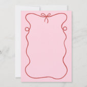 Das ist ein italienisches handgezeichnetes, rosa B Einladung (Rückseite)