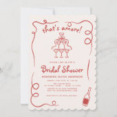 Das ist ein italienisches handgezeichnetes rotes B Einladung (Vorderseite)