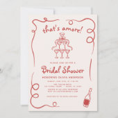 Das ist ein italienisches handgezeichnetes rotes B Einladung (Vorderseite)