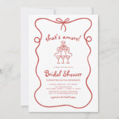 Das ist ein italienisches handgezeichnetes rotes B Einladung (Vorderseite)