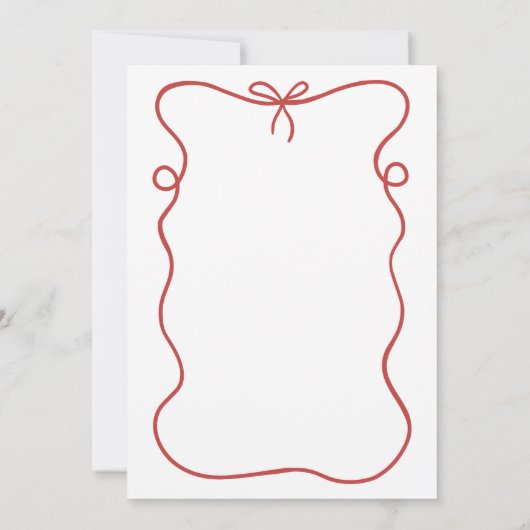 Das ist ein italienisches handgezeichnetes rotes B Einladung (Rückseite)