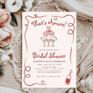 Das ist ein italienisches handgezeichnetes rotes B Einladung