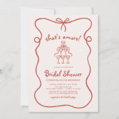 Das ist ein italienisches handgezeichnetes rotes B Einladung (Vorderseite)