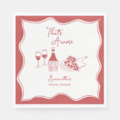 Das ist ein italienisches Pizza-Brautparty Serviette (Vorderseite)