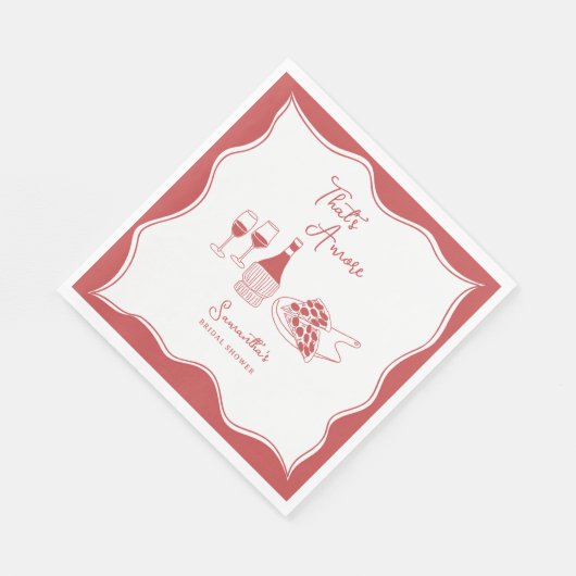 Das ist ein italienisches Pizza-Brautparty Serviette (Ecke)