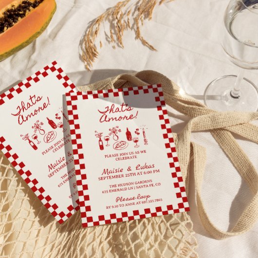 Das ist ein italienisches Probe-Dinner Einladung