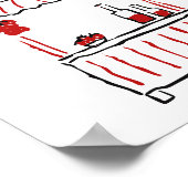 Das ist ein italienisches Rotes Brautparty Mimosa  Poster (Ecke)