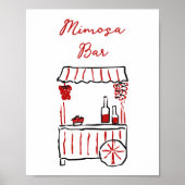 Das ist ein italienisches Rotes Brautparty Mimosa  Poster (Vorne)