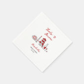 Das ist ein italienisches Rotes Brautparty Serviette (Ecke)