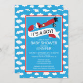 Das ist ein Junge! Airplane Boys Baby Dusche einla Einladung (Vorne/Hinten)