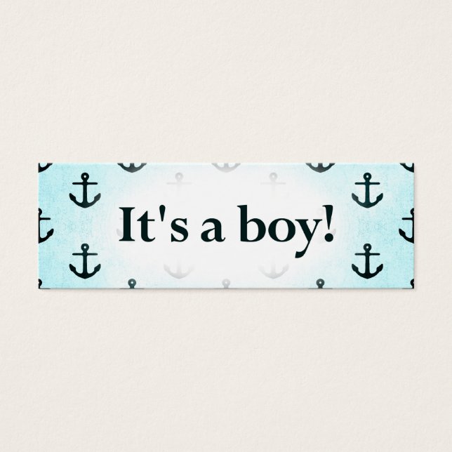 Das ist ein Junge! Anchor Pattern Baby Blue (Vorderseite)