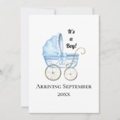 Das ist ein Junge! Ankündigung von Blue Baby Pregn (Vorderseite)