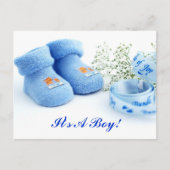 Das ist ein Junge! Ankündigungskarte Ankündigungspostkarte (Vorderseite)