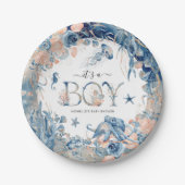 Das ist ein Junge! Aquarelldusche unter dem Meer Pappteller (Vorderseite)
