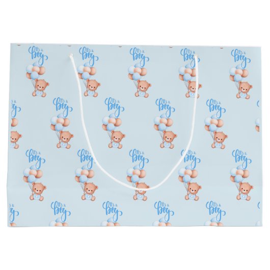 Das ist ein Junge! Aufdeckung des Geschlechts Tedd Große Geschenktüte (Rückseite)