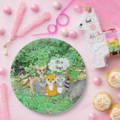 Das ist ein Junge! Baby Shower Forest Animals ange Pappteller (Party)