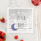 Das ist ein Junge! Baby Shower Star und Moon Theme Serviette (Beispiel)