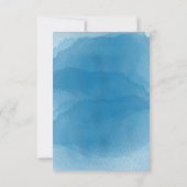 Das ist ein Junge! Babydusche Blau Wasserfarbe Abs Einladung (Rückseite)