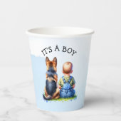 Das ist ein Junge! | Babydusche Pappbecher (Vorderseite)