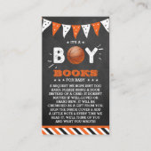 Das ist ein Junge! Basketball Babydusche Buchungsa Begleitkarte (Vorderseite)
