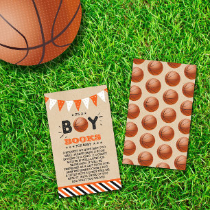 Das ist ein Junge! Basketball Babydusche Buchungsa Begleitkarte