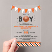 Das ist ein Junge! Basketball-Kinderdusche Acryleinladungen (Insitu (Handheld))