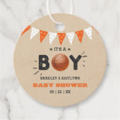 Das ist ein Junge! Basketball-Kinderdusche Geschenkanhänger (Vorderseite)