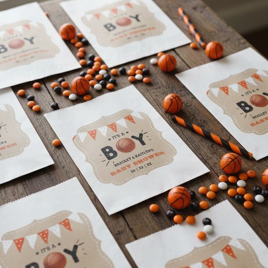 Das ist ein Junge! Basketball-Kinderdusche Geschenktütchen