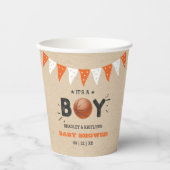 Das ist ein Junge! Basketball-Kinderdusche Pappbecher (Vorderseite)