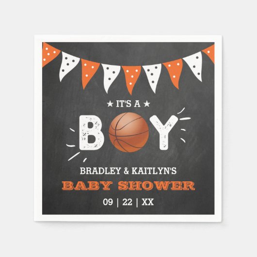 Das ist ein Junge! Basketball-Kinderdusche Serviette (Vorderseite)