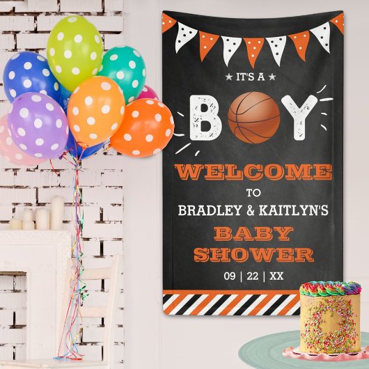 Das ist ein Junge! Basketball Themed Baby Dusche E Banner