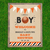 Das ist ein Junge! Basketball Themed Baby Dusche E Poster