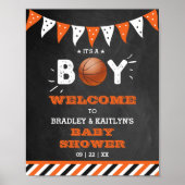 Das ist ein Junge! Basketball Themed Baby Dusche E Poster (Vorne)
