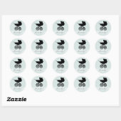 Das ist ein Junge! Blue Baby Buggy Sticker (Blatt)