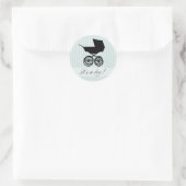 Das ist ein Junge! Blue Baby Buggy Sticker (Tasche)