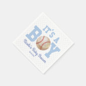 Das ist ein Junge! Blue Baseball Baby Dusche Serviette (Ecke)