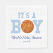 Das ist ein Junge! Blue Basketball Baby Dusche Serviette (Vorderseite)