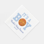 Das ist ein Junge! Blue Basketball Baby Dusche Serviette (Ecke)