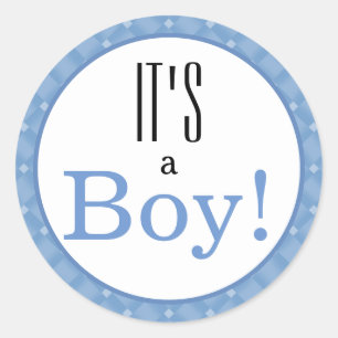 Das ist ein Junge! Blue Classic Round Sticker
