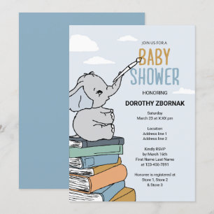 Das ist ein Junge! Blue Elephant Baby Shower lädt  Einladung