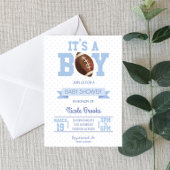Das ist ein Junge! Blue Football Baby Dusche Einla Einladung