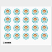 Das ist ein Junge! - Blue Monkey Stickers - Round (Blatt)